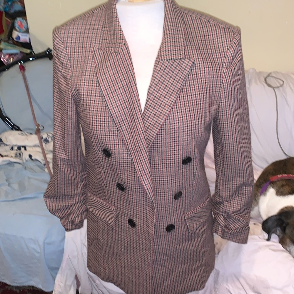 VERONICA BEARD BEACON HOUNDSTOOTH CHECK DICKEY JACKET BLAZER sz 8 NWT